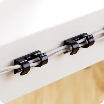  Висококачествени самозалепващи се щипки за съхранение на тел Организатор на ключалката Осигуряване на кабелна скоба Кабелна жилищна линия Фиксиран декор.