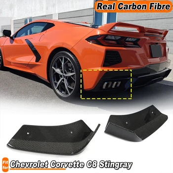 Карбонова задна броня Плавници за Chevrolet Corvette C8 Z51 Stingray 2020-2022 Winglets Extension Аксесоари за облицовка на багажника