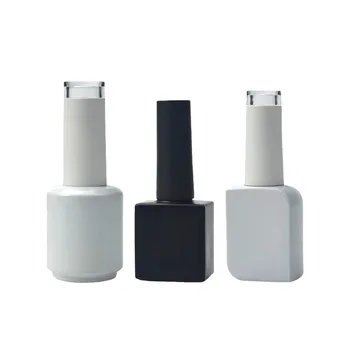 7/10/15ML Празна стъклена бутилка гел за нокти Матово черно/бяло пълнене лак за нокти/лепило/запечатване/основни масла Светлоустойчив Добро съхранение