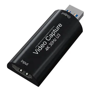 4K карта за заснемане на видео USB 3.0 карта за улавяне на устройства Карта за улавяне на игри 1080P аудио адаптер за запис на игри