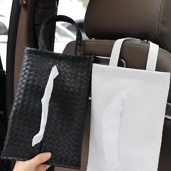 Държач за чанта за тъкани за автомобили Широка гама Използвайте трайна изкуствена кожа кола център конзола подлакътник салфетка кутия Авто стайлинг аксесоари за кола