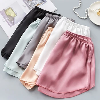 Ice Silk Safety Pants Safety Pants for Women Anti Exposure Short Pants Summer Thin Ice Silk Bottom Shorts Loose Shorts for Women