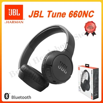 Оригинален JBL TUNE 660BTNC Безжични Bluetooth слушалки T660NC Шумопотискане Pure Bass слушалки Gaming Sports слушалки Mic