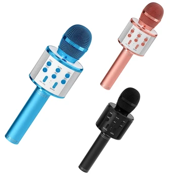 Детски микрофон,Преносим ръчен безжичен Bluetooth караоке микрофон,За момчета и момичета подарък за рожден ден