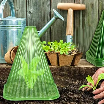 10Pcs растителна покривка за многократна употреба светлина полупрозрачна прозрачна анти-замръзване оранжерия Bell растения градински дрехи двор доставки