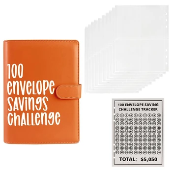 1Задайте лесен и забавен начин да спестите 5,050 спестовни предизвикателства Бюджетна книга за книги с паричен плик