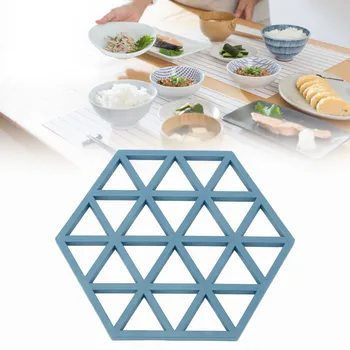 5pc силиконов шестоъгълник placemat топлоизолация ястие купа купа мат за маса за хранене