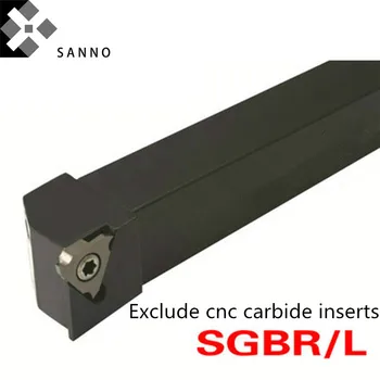 CNC стругов държач за струг SGBR1616H16 / SGBR2020K16 / 2525M16 външен държач за инструменти за TGF / GBA32R