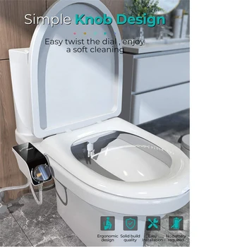 Горещо и студено биде приставка за тоалетна неелектрически регулируема вода налягане самопочистване двойна дюза женско измиване