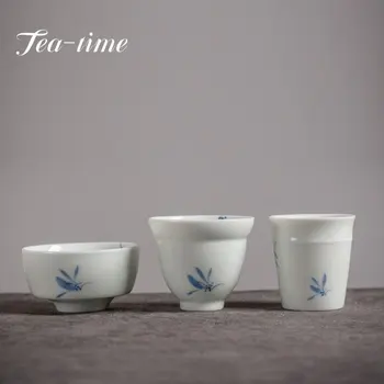 70ml Ръчно рисувана чаша за чай от древна орхидея Начало Продукти Чаша за чай Керамична майсторска чаша Единична чаша Единична чаша Кунг-фу чай комплект чаша