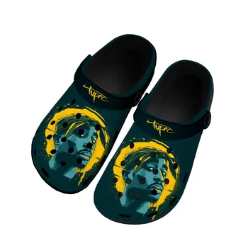Rap 2Pac Tupac All Eyez on Me Home Clogs Персонализирани водни обувки Мъжки дамски Тийнейджърски обувки 3D печат Градина Clog Плаж дупка чехли