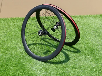 Clincher колоос 50mm пълен въглерод 700C път циклокрос велосипед колоос за дискова спирачка през ос отпред 110 * 12mm & заден 148 * 12mm