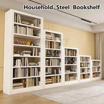 Storage Rack Household Steel Bookshelf floor-standing Детска библиотека Интегрирана стенна проста желязна стелаж за съхранение