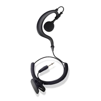 Air Tube Слушайте само слушалки с 3.5mm щепсел за уоки токи / двупосочно радио в ухото стерео кабелна слушалка за MP3 смартфони