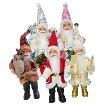 9'' Стоящи Санта фигурки Коледна фигура декорация висящи коледно дърво