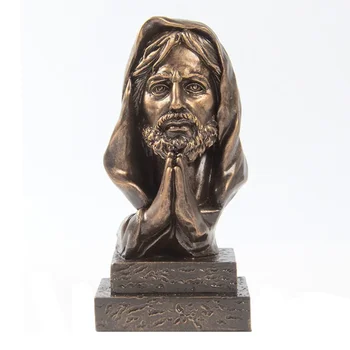 Creative смола занаяти католическа статуя Исус фигурки смола орнаменти религиозни дома декорация подаръци за приятел нов