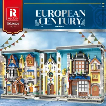 Creative Expert Street View MOC 66026 Книга на пазара на европейския век Модел 2922PCS Строителни блокове тухлени играчки за деца подарък