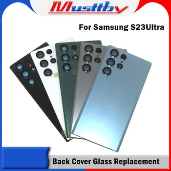Musttby S23 Ultra S918 Замяна на задно стъкло за Samsung Galaxy S23Ultra Корпус на задната врата на батерията Части за ремонт на стъклен капак