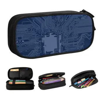 Blue Geek дънна платка платка модел молив случай за момчета Gilrs голям капацитет чип компютър молив чанта канцеларски материали