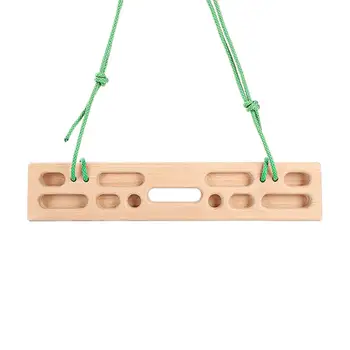 Катерене Hangboard Катерене Fingerboard кани Slopers Holds Exerciser Дървена Hang Board за врата начинаещи Вътрешни спортисти стена