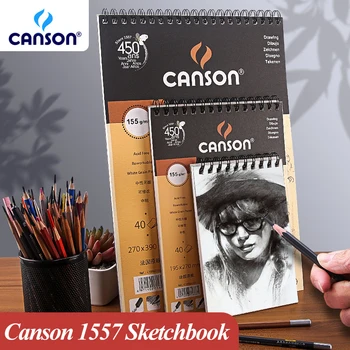 Canson Sketchbook 8K/16K 40 страници Студентско изкуство Живопис Рисуване Акварел Книга Графити Скицник Училище Канцеларски материали 1557
