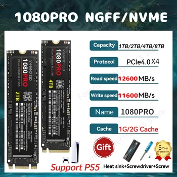 1080PRO NGFF/ Nvme SSD M2 13000MB/s PCIe 4.0 1TB 2TB 4TB твърд диск вътрешен твърд диск за PS5 PlayStation 5 настолен компютър