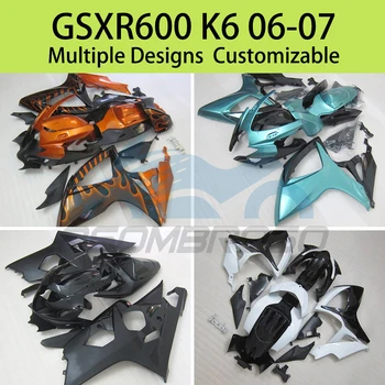 GSXR600 GSXR750 К6 2006 2007 Основен комплект обтекател за SUZUKI GSXR 600 750 06 07 Комплекти за цялостна пластмаса на тялото Обхваща обтекатели