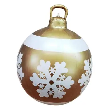 Гигантска надуваема коледна топка Големи надуваеми коледни топки Коледни орнаменти Декор 23.6inch PVC надуваема топка за