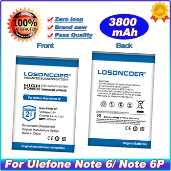 LOSONCOER 3800mAh батерия за Ulefone Note 6 6P 6T