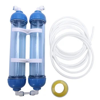 воден филтър 2Pcs T33 касета жилища DIY T33 черупка филтър бутилка 4бр фитинги пречиствател на вода за обратна осмоза система