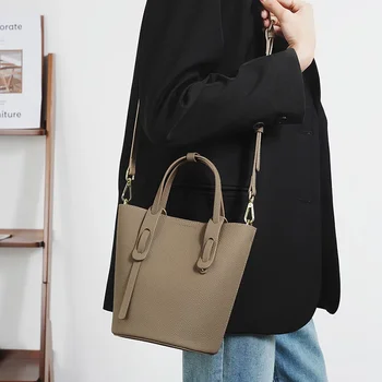 естествена кожа Crossbody чанта мека телешка чанта кофа чанта жените висок клас чувство рамо чанта дизайнерски чанти луксозни дами