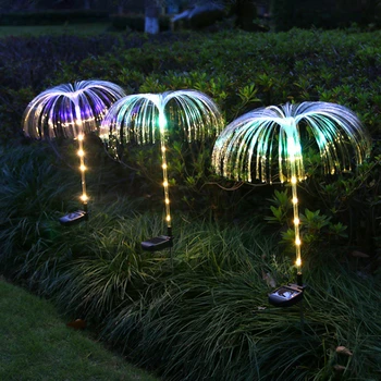 Водоустойчив влакна прожектор медузи светлина оптична медуза открит тревата светлини вътрешен двор вила двор декор доведе слънчева градина светлини