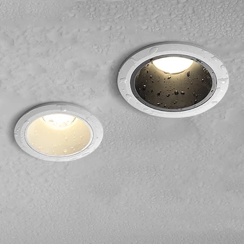 QLTEG водоустойчива LED таванна лампа 7W 12W LED вградени таванни светлини за баня IP65 точкова светлина Led прожектор осветително тяло кухня