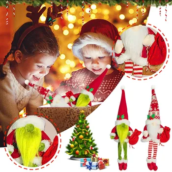 Коледен гном шведски Дядо Коледа плюш, Коледа безличен джудже кукла орнаменти Коледа настолна декор decoración hogar парти декор