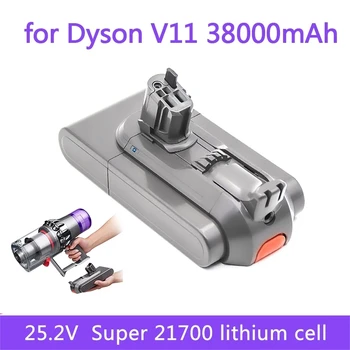 Ново за Dyson V11 батерия Absolute V11 Животинска литиево-йонна прахосмукачка Акумулаторна батерия Супер литиева клетка 38000mAh