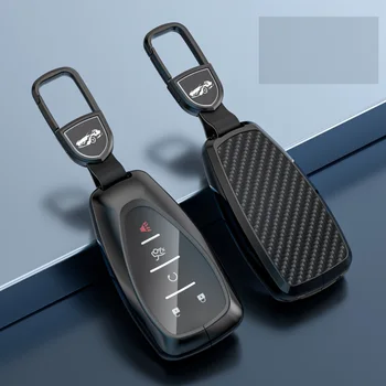 Carbon Fiber Alloy Car Remote Key Fob Case Cover за Chevrolet Chevy Camaro Malibu Cruze Spark Volt Bolt Trax Sonic