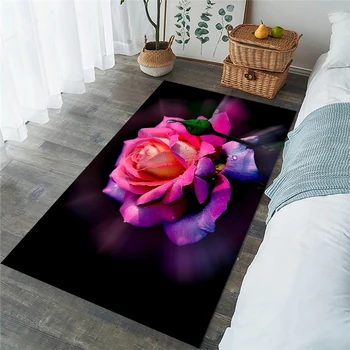 CLOOCL мода роза килим цвете 3D печатни килими за хол етаж постелки площ килим нехлъзгащ баня мат 40x60cm дропшипинг