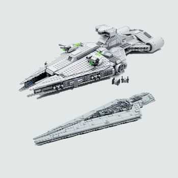 Space-Imperial Light Cruiser Military-WARS Fighter Executor Унищожи SpaceShip играчки Модел градивни блокове тухли играчки подарък