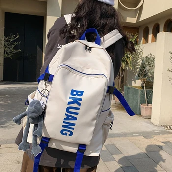Мода Дамска раница с голям капацитет водоустойчива найлонова чанта за пътуване 2023 ново ежедневно момиче Чанти за студентски книги Чанти за лаптоп чанти