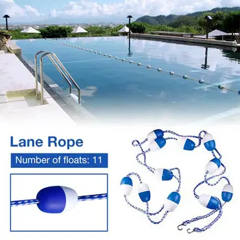 Безопасност Float Lines Синьо бяло разделително въже с топки за плувен басейн Вътрешни водни пътища Аксесоари за плувни басейни 5M Float Lin