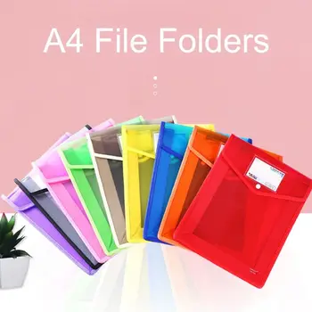 A4 папка с файлове Папка за съхранение на канцеларски материали Водоустойчив файл организатор папки PVC чанта плик папка хартия файл съхранение организатори
