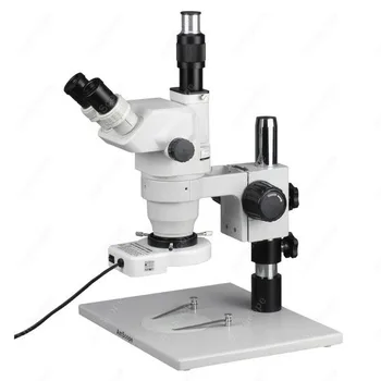 Widefield Zoom стерео микроскоп - AmScope доставя 2X-45X Ultimate Widefield Zoom стерео микроскоп с 80-LED пръстен светлина