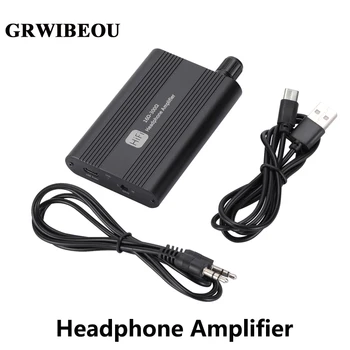 GRWIBEOU 16-300 ома HiFi слушалки слушалки усилвател 3.5mm жак Aux преносим регулируем аудио усилвател за мобилен телефон музикален плейър