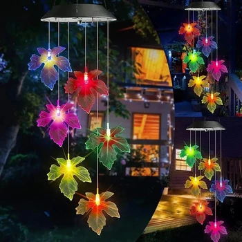 LED слънчев вятър камбанен кристал топка колибри вятър камбанен светлинен цвят промяна водоустойчив висящи слънчева светлина за дома градина