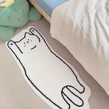 1PC сладък котка килими карикатура килим в спалнята нехлъзгащ етаж мат нередовни нощни килими баня килими стая декорация