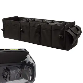 Преносим сгъваем организатор на багажника на автомобила Автоматично вътрешно подреждане Подреждане на контейнерни чанти Многофункционален организатор на кутии за съхранение