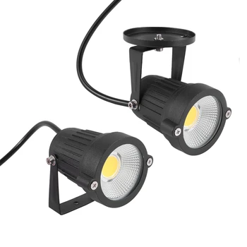 2X COB 3W 12V LED светлина за тревни площи Водоустойчив LED прожектор Градинска градинска светлина Открит прожектор (без стълбове, топли цветове)