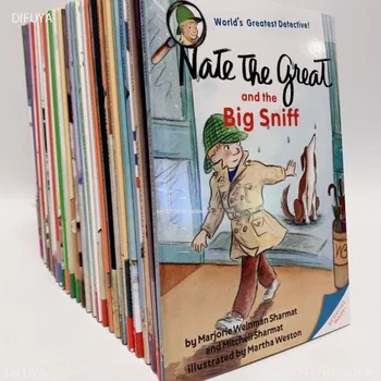 27 Книги Нейт Великият Детски Английски Книжка с картинки Английски Учебен случай Детективска история Образователна играчка Английски Книга с разкази