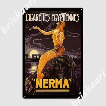 Gaspar Camps Cigarettes Egyptiennes Nerma 1924 Metal Sign Designing Club Bar Club Home Plates Tin Sign Posters