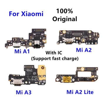 100% оригинални нови резервни части за Xiaomi Mi A1 A2 Lite A3 зарядно док USB порт за зареждане Plug Board Flex кабел
